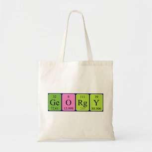 Georgy periodic table name tote bag