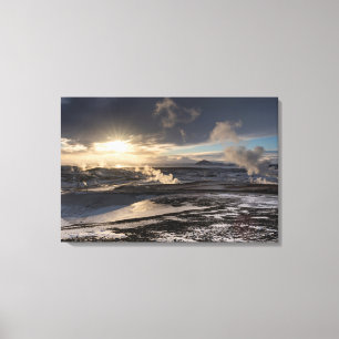 Geothermal Winter Landscape Canvas Print