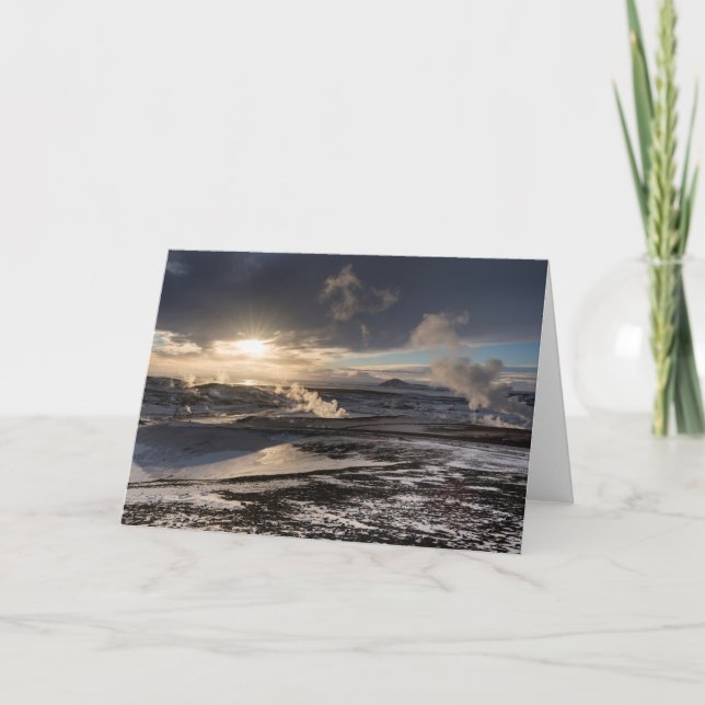 Geothermal Winter Landscape Card (Front)