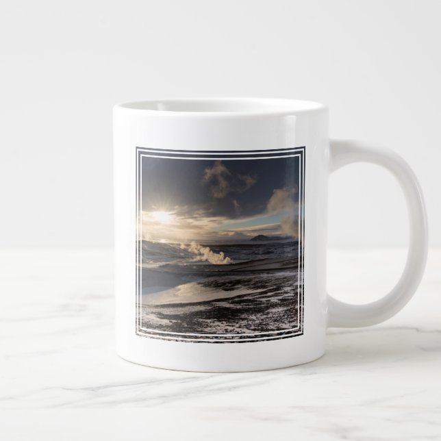 Geothermal Winter Landscape Large Coffee Mug (Right)