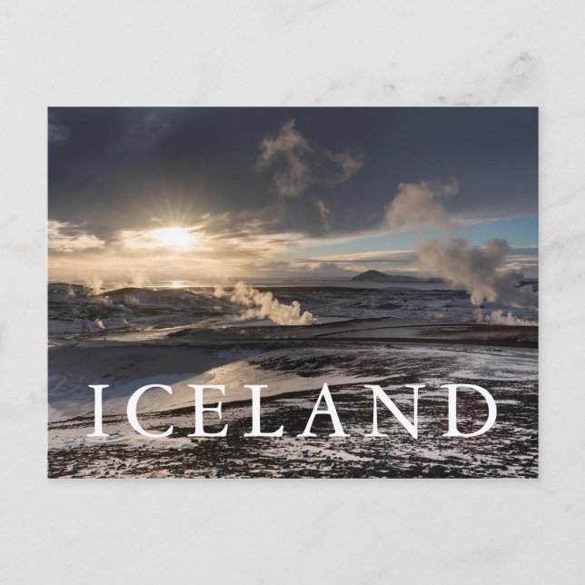 Geothermal Winter Landscape Postcard (Front)