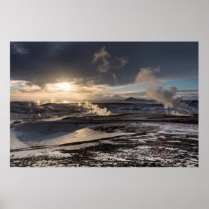 Geothermal Winter Landscape Poster