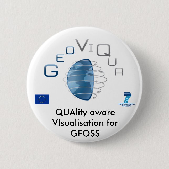 GeoViQua project 6 Cm Round Badge (Front)
