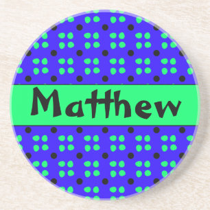 Gepersonaliseerde Stippen patroon Coaster