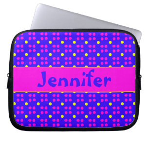 Gepersonaliseerde Stippen patroon Laptop Sleeve