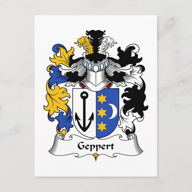 Geppert Family Crest Postcard (Front)