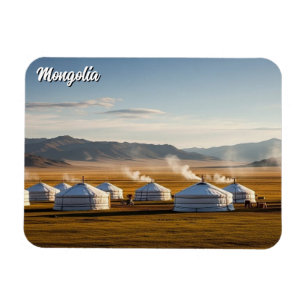 Ger Camp Mongolia Yurt Travel Magnet