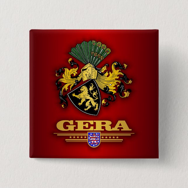 Gera 15 Cm Square Badge (Front)