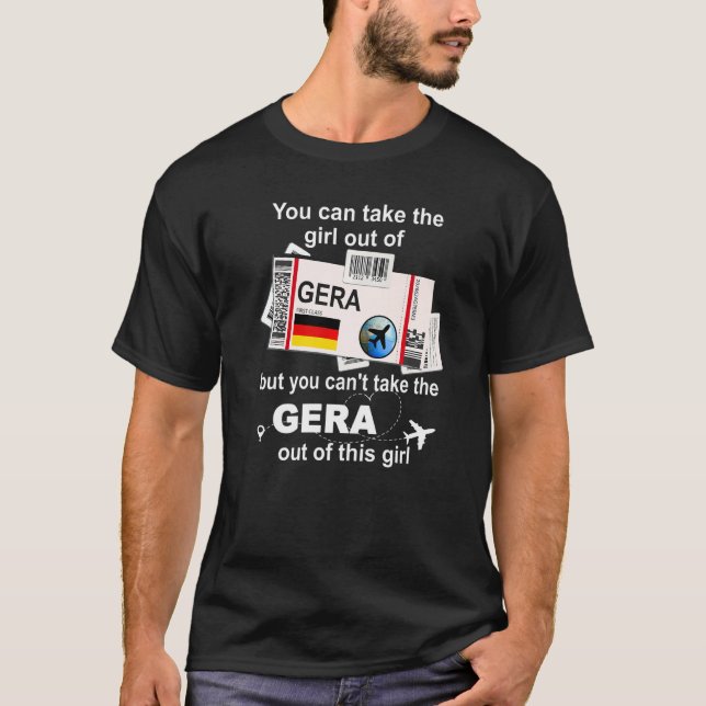 Gera Boarding Pass Gera Girl Gera T-Shirt (Front)