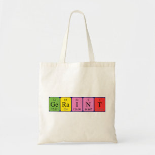 Geraint periodic table name tote bag