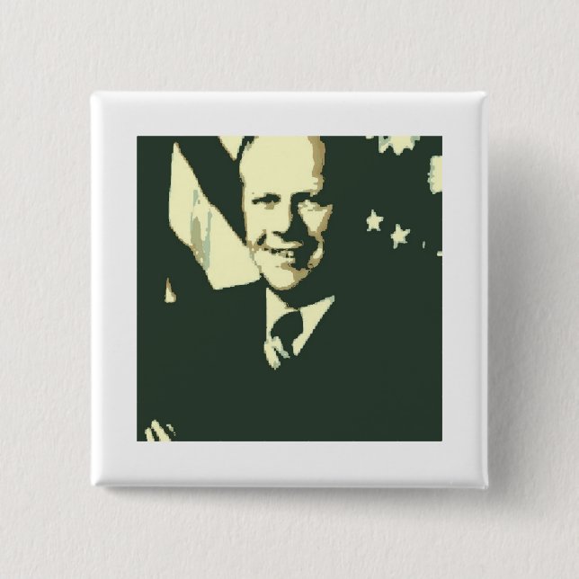 Gerald Ford 15 Cm Square Badge (Front)