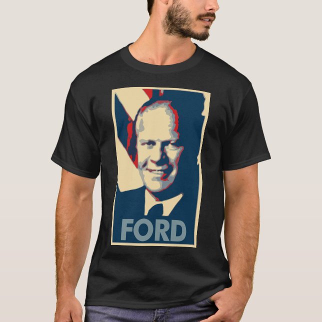Gerald Ford Poster Political Parody T-Shirt (Front)