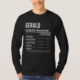 Gerald  Nutritional Facts Serving Size Calories T-Shirt