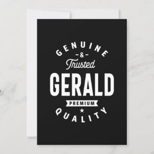 Gerald Personalised Name Birthday Invitation
