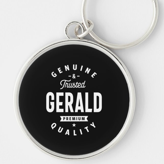 Gerald Personalised Name Birthday Key Ring (Front)