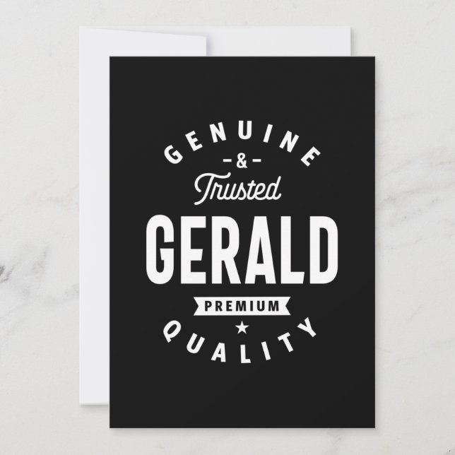 Gerald Personalised Name Birthday Thank You Card (Front)