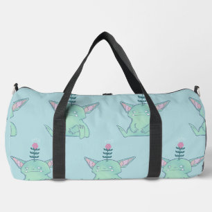 Gerald the Goblin Cute Grumpy Fantasy Creature Duffle Bag