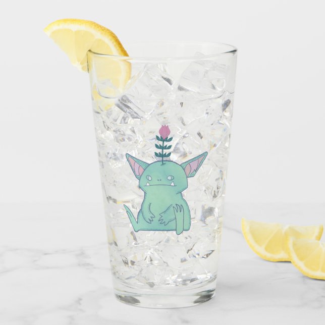 Gerald the Goblin | Cute Grumpy Fantasy Creature  Glass (Front Ice)