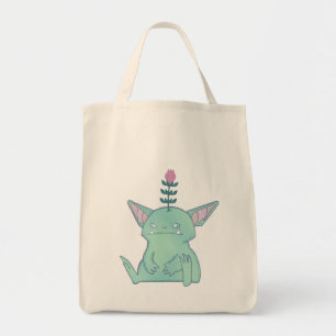 Gerald the Goblin Cute Grumpy Fantasy Creature Tote Bag