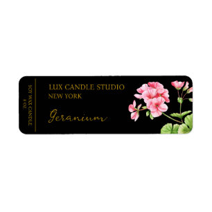Geranium Candle Label