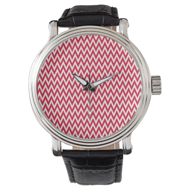 Geranium Elegant Chevron Design Watch (Front)