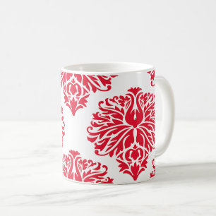 Geranium Elegant Damask Coffee Mug
