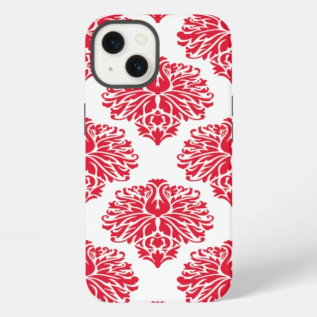 Geranium Elegant Damask iPhone Case (Back)
