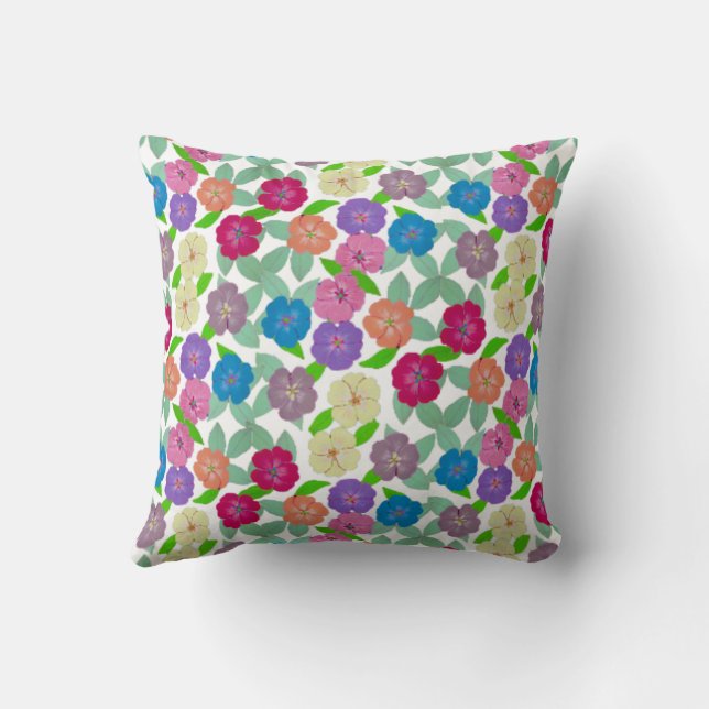Geranium Flower Cushion (Back)