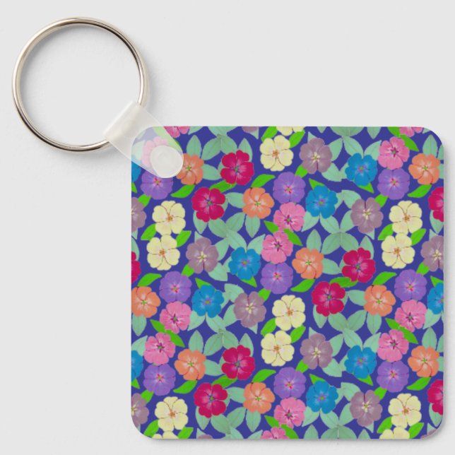 Geranium Flower Key Ring (Front)