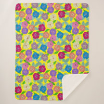 Geranium Flowers Blanket Throw