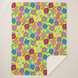 Geranium Flowers Blanket Throw