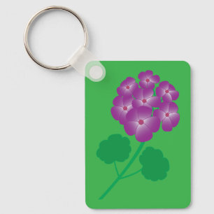 Geranium Flowers Key Ring