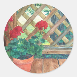 Geranium (Gardener's) Classic Round Sticker