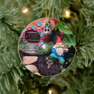 Geranium Gnome 01 Ceramic Tree Decoration