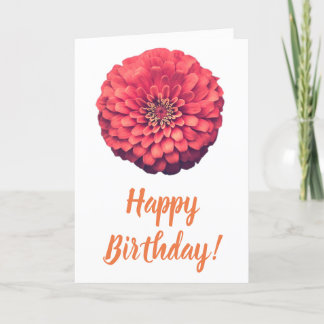 Geranium Happy Birthday Card
