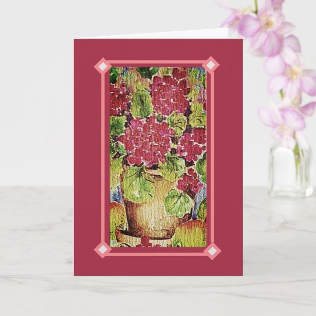 Geranium Pink Happy Mother's Day Card (Orchid)