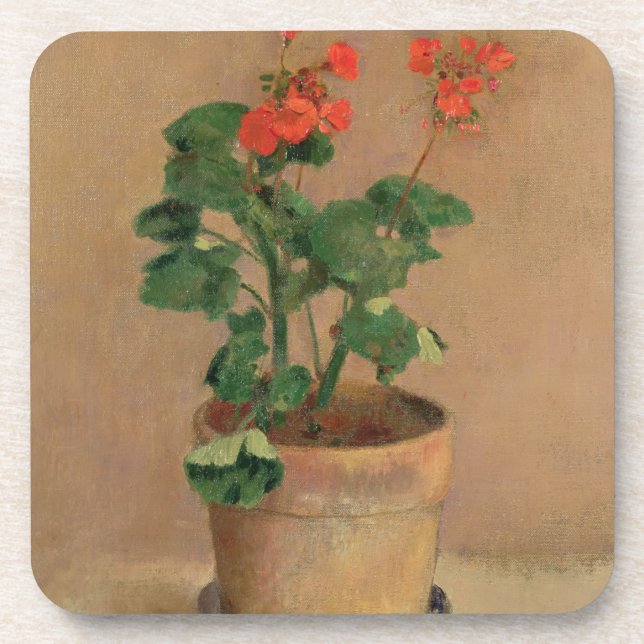 Geraniums in a Pot, c.1905 (oil on canvas) Coaster (Front)