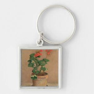 Geraniums in a Pot, c.1905 (oil on canvas) Key Ring