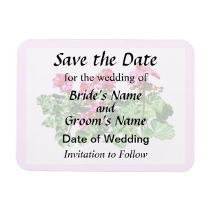 Geraniums In a Row Save the Date Magnet