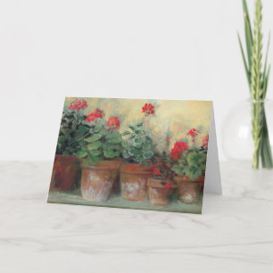 Geraniums in Pots Card