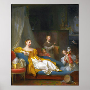 Gérard - A Family Playing With A Dog Poster