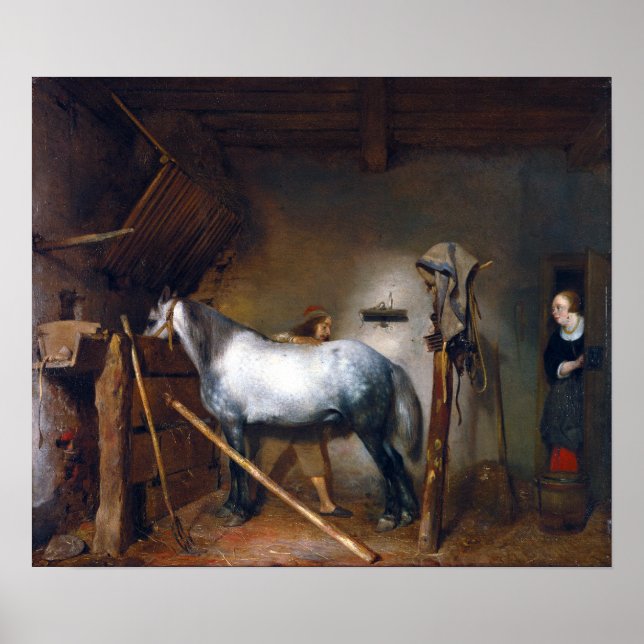 Gerard ter Borch Horse Stable Poster (Front)