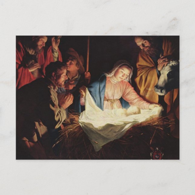 Gerard van Honthorst Nativity Postcard (Front)