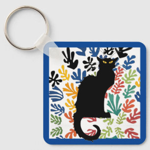 Gerbe by Matisse, Cat Art Parody, Key Ring