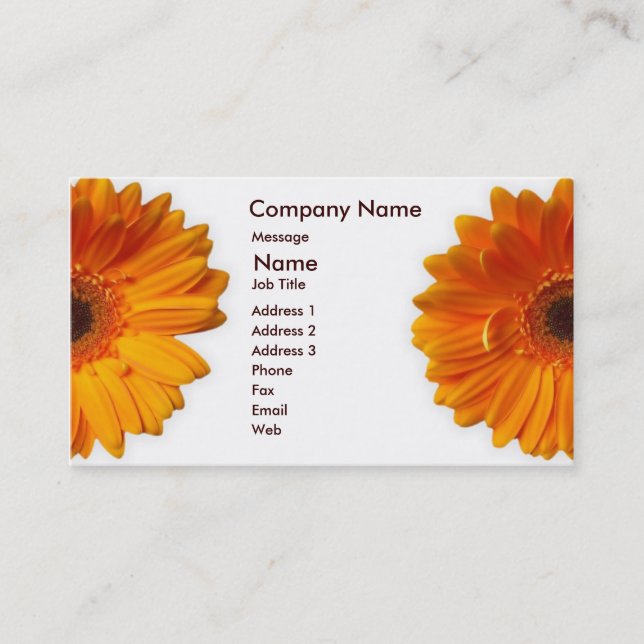 Gerber Daisy Business Card (Front)