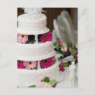Gerber Daisy Wedding Cake Postcard