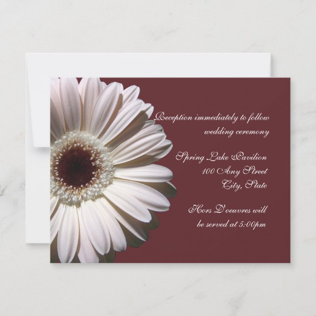 Gerber Daisy Wedding Invitation (Front)