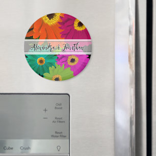 Gerber Daisy Wedding Magnets