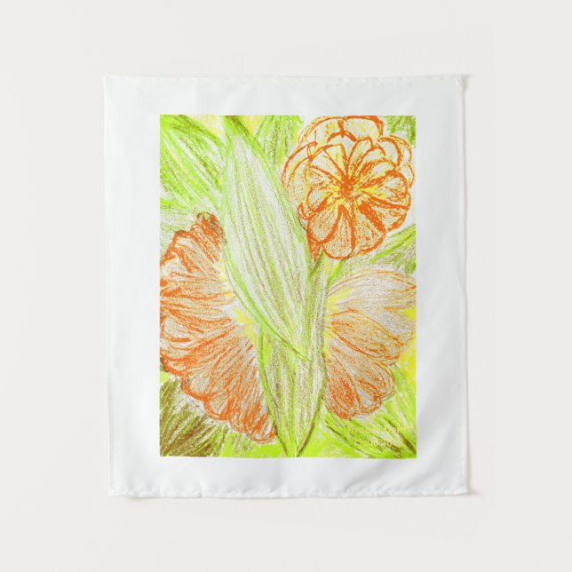 Gerbera and Aspidistra elatior, Tapestry (Front)