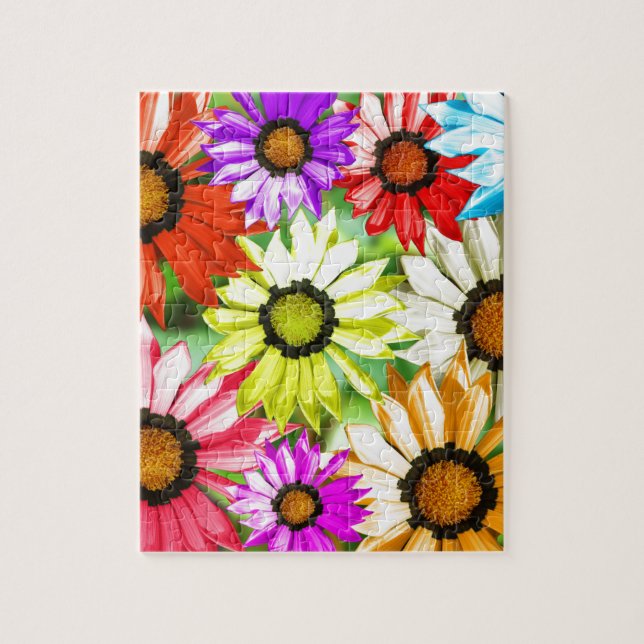 Gerbera colourful flower floral jigsaw puzzle (Vertical)